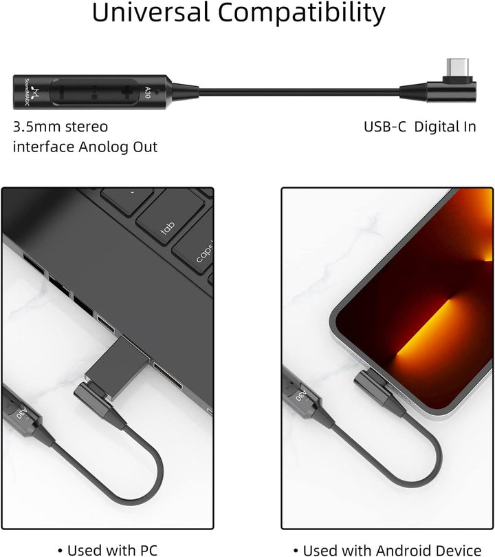 SoundMAGIC A30 Tragbarer Kopfhörerverstärker HiFi Stereo Kopfhörerverstärker Hhohe Auflösung DAC Ada