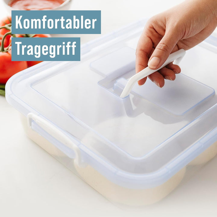 Chef Pomodoro Pizzaballenbox – Pizza Box – Pizzaballenbox mit Deckel – Pizzabox – Pizzateigbehälter