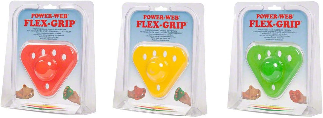 Power-Web Flex Grip Handtrainer Fingertrainer Unterarmtrainer 3er Set