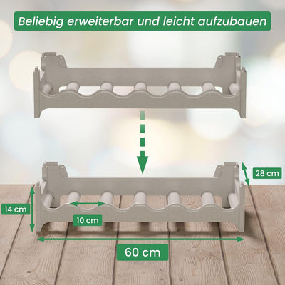 ARTECSIS Weinregal stapelbar Kunststoff für 24 Flaschen, stabiles leichtes Flaschenregal für Keller,
