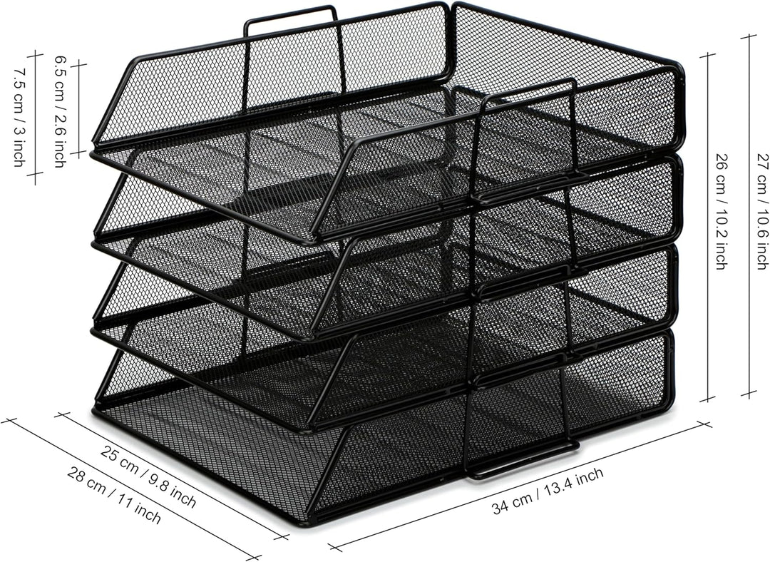 EXERZ Briefablagen 2tlg/ Papiersortierer/Schreibtisch multifunktionaler Organiser/Dateihalter für Bü