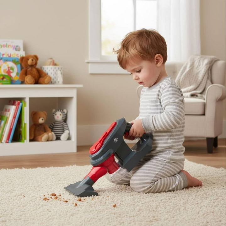 Dirt Devil Spielzeug Staubsauger 3-in-1 - Kinderstaubsauger mit 2 Aufsätzen - Funktionierende Saugfu