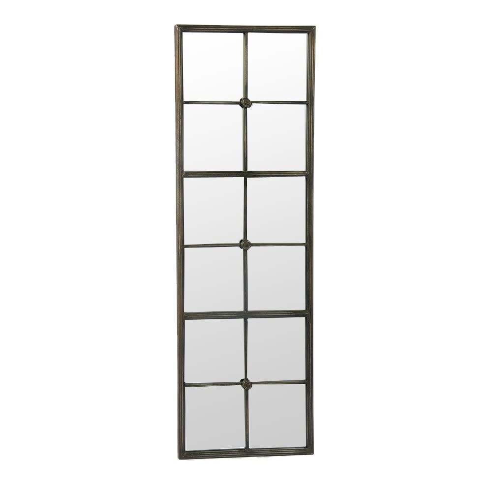 Grafelstein Länglicher Spiegel Bastion antik Fenster H127cm Wandspiegel im Landhausstil Metall