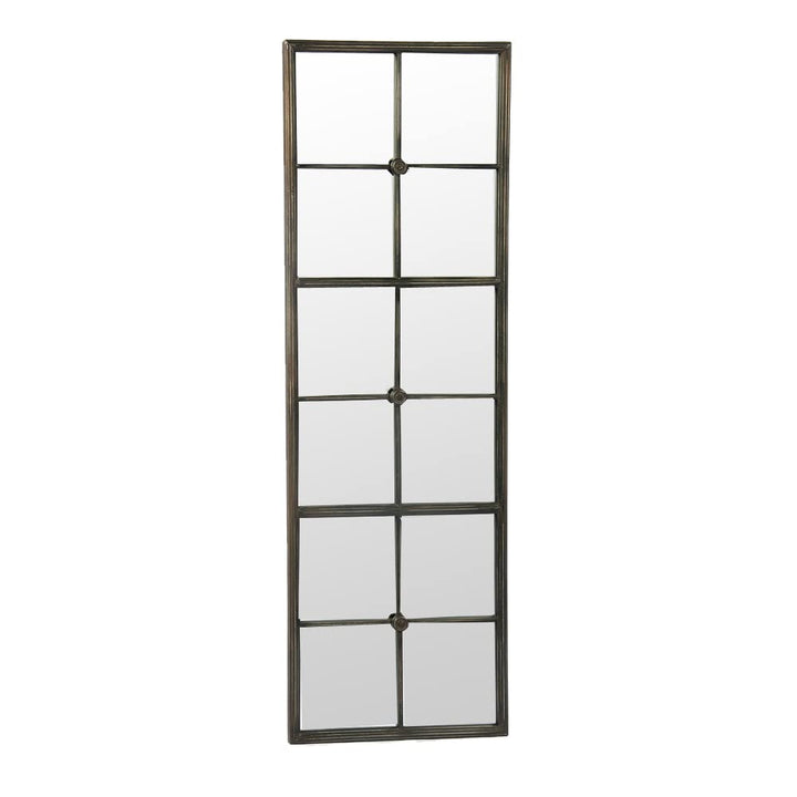 Grafelstein Länglicher Spiegel Bastion antik Fenster H127cm Wandspiegel im Landhausstil Metall
