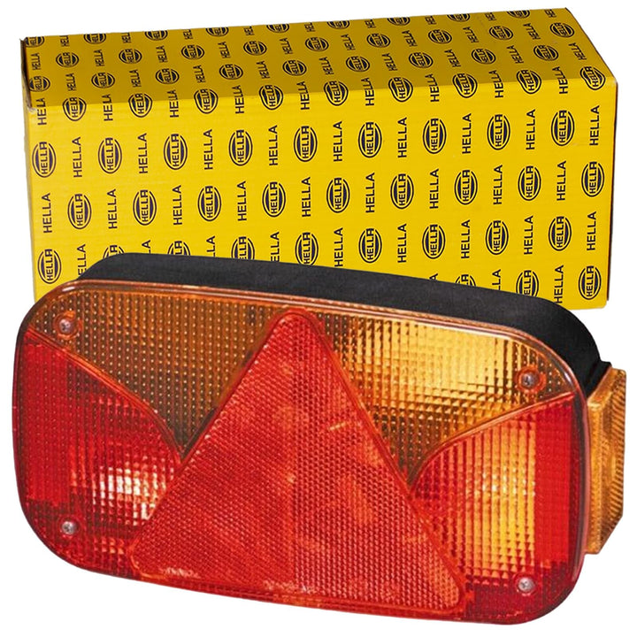 HELLA - Heckleuchte - Glühlampe - 12V - Anbau/geschraubt - Lichtscheibenfarbe: weiss/rot - Stecker: