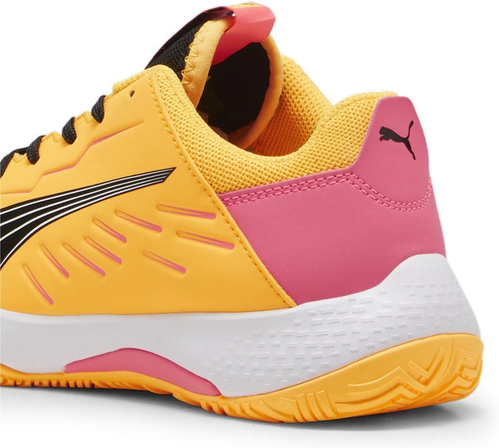 PUMA Unisex Kinder Accelerate Jr Handballschuh 35.5 EU Sun Stream Sunset Glow Puma Black, 35.5 EU Su