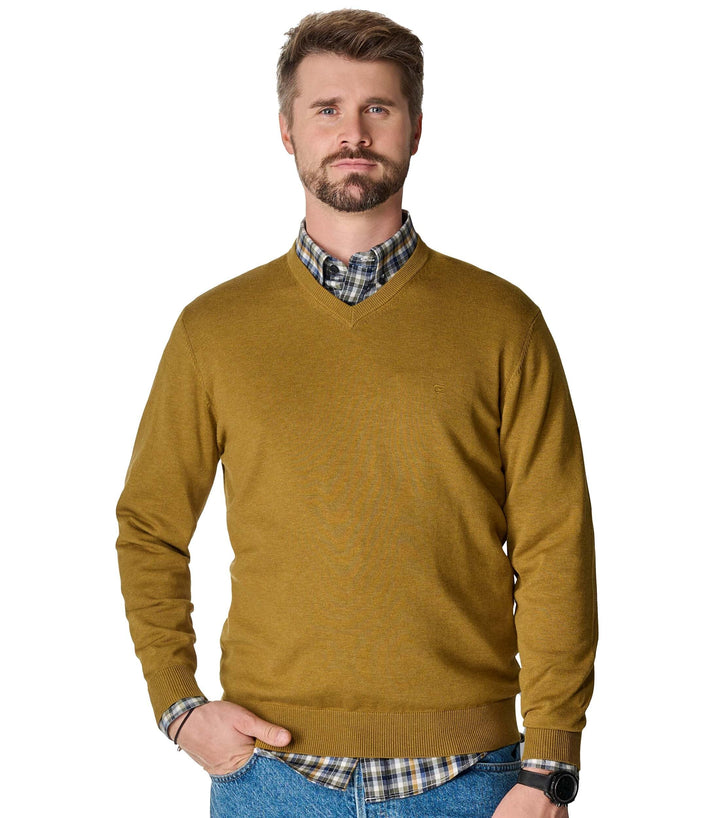 CASAMODA Herren Pullover M Senfgelb, M Senfgelb