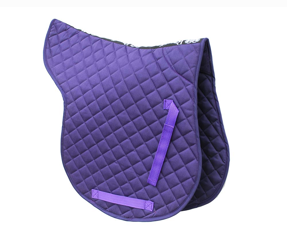 Rhinegold Cotton Quilted GP Numnah Violett Maiskolben, Violett Maiskolben