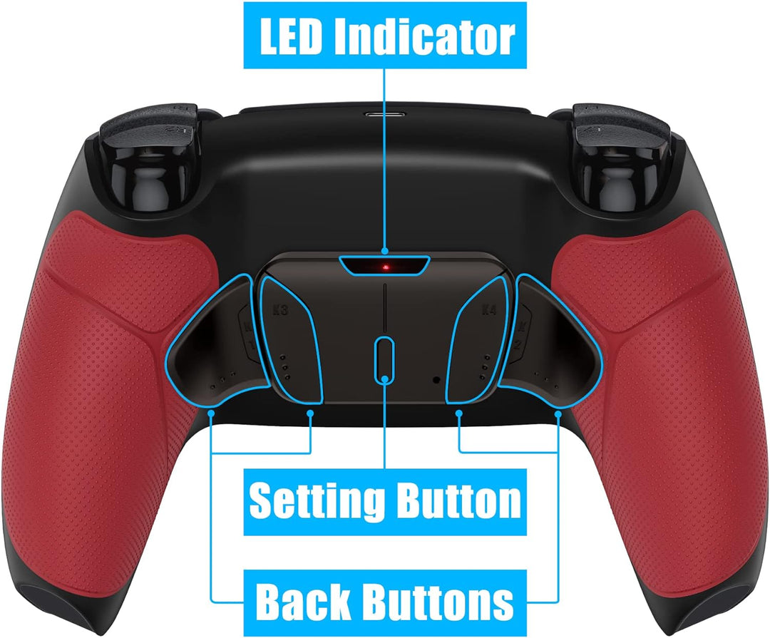 eXtremeRate Programmierbar RISE4 Remap Kit für ps5 Controller BDM-010/020,Real Metal Buttons(RMB) Re
