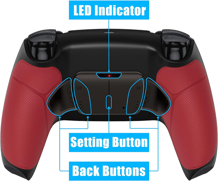 eXtremeRate Programmierbar RISE4 Remap Kit für ps5 Controller BDM-010/020,Real Metal Buttons(RMB) Re