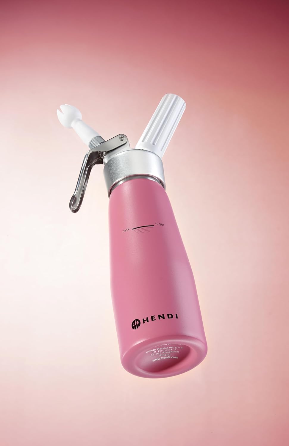 HENDI Sahnespender, Inklusive Set aus 3 Polypropylen Spritztüllen und Reinigungsbürste, Sahne-Mousse