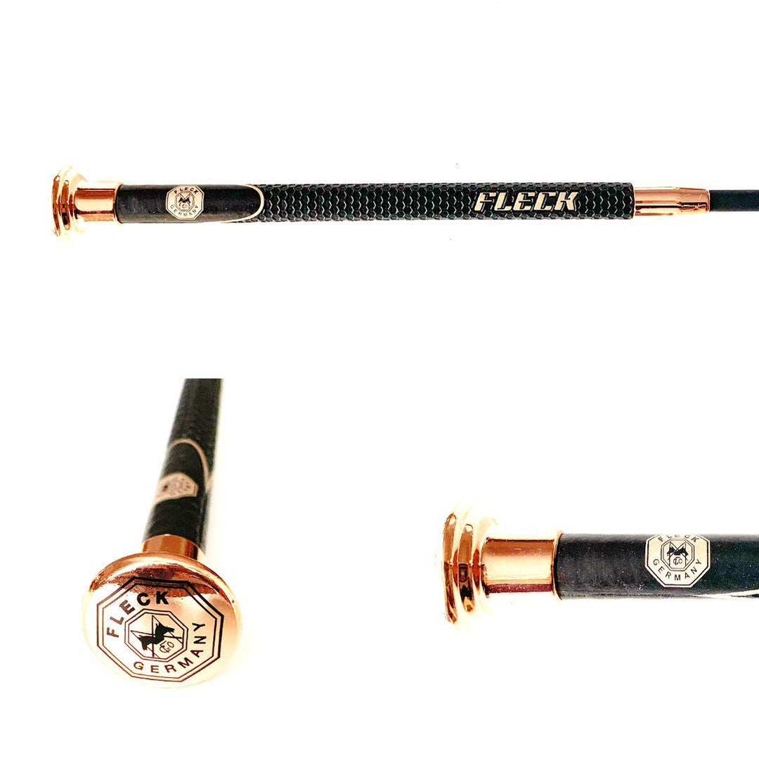 Fleck - Dressurgerte Gerte Reitgerte Carbon Ultraleicht (110 cm, Rose Gold) 110 cm Rose Gold, 110 cm