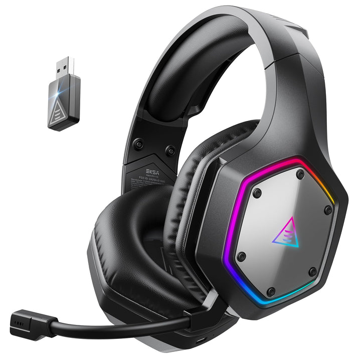 EKSA E1000BT Wireless Gaming Headset für PS5/PS4/PC/Switch/Mac, Bluetooth 5.4 Gaming Kopfhörer Kabel