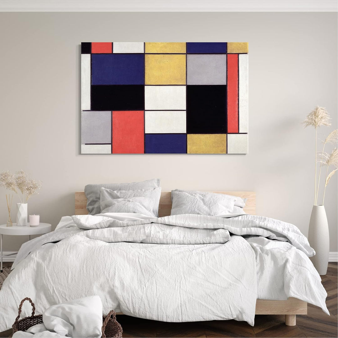 Printed Paintings Leinwand (100x70cm): Piet Mondrian - Komposition A 100x70 cm, 100x70 cm