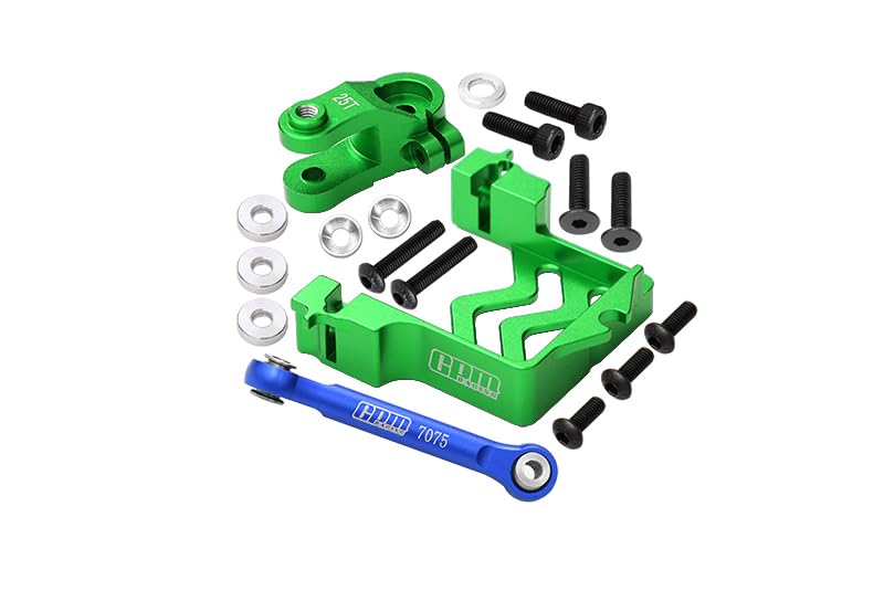 Aluminium Servo Mount + Tie Rod + 25T Servo Horn for Traxxas 1/10 Maxx 4WD Monster Truck (89076-4) U