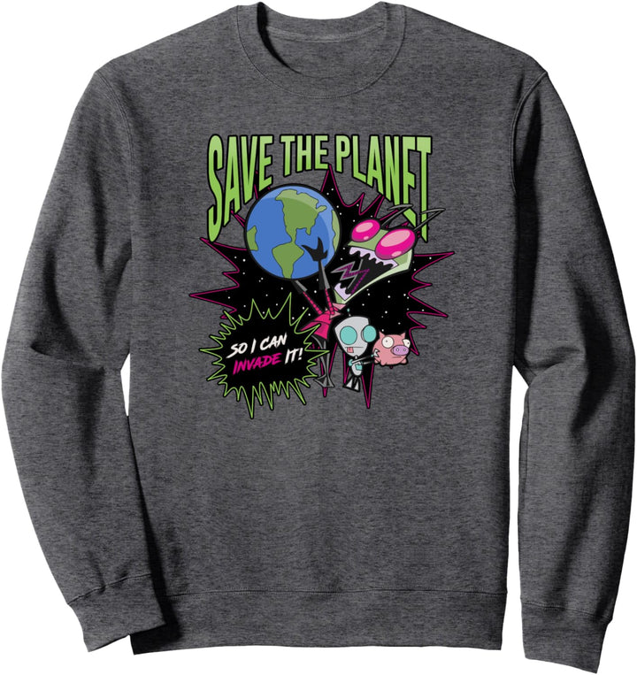 Invader Zim Earth Day Save The Planet So I Can Invade It! Sweatshirt