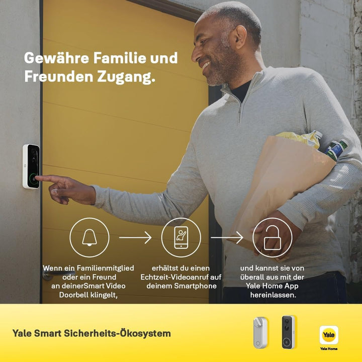 Yale - Smart Video-Türklingel - Full HD Live Ansicht & Zwei-Wege-Audio - Bewegungsaufzeichnungen | A