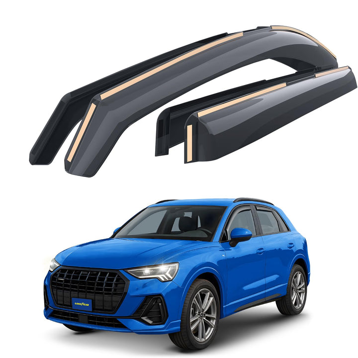Goodyear Windabweiser für/kompatible mit Audi Q3 2019-2024 SUV - Integrierte Regenabweiser - Autofen