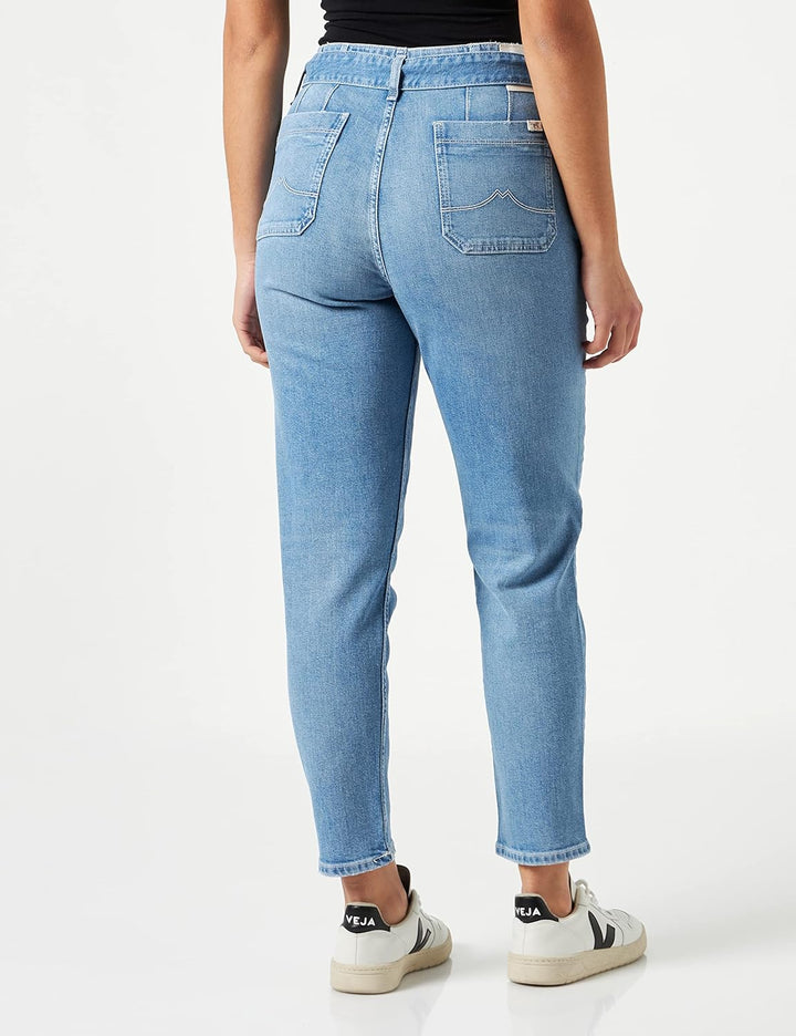 MUSTANG Damen Style Charlotte Tapered Jeans 28W / 34L Mittelblau 412, 28W / 34L Mittelblau 412