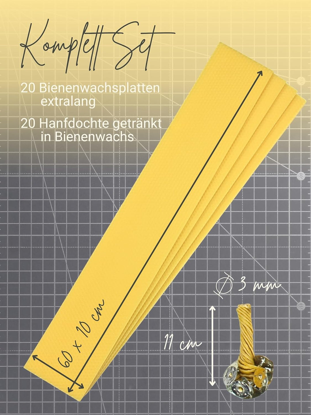 Wachsmann Stumpen Kerzen selber machen, 100% reines Bienenwachs aus Deutschland, Advent & Weihnachte