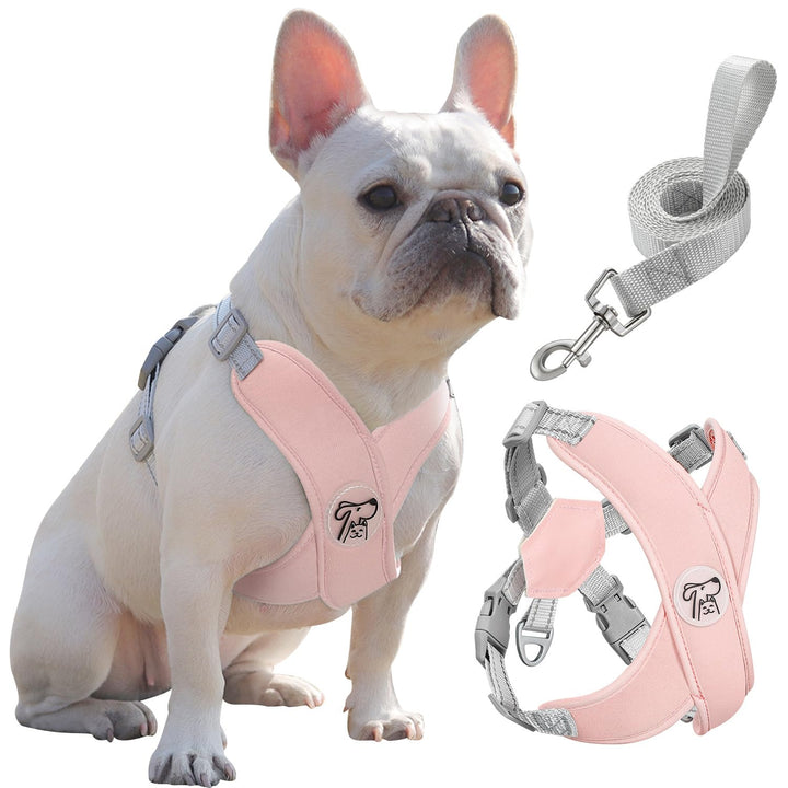 Pawaboo Hundegeschirr mit Leine-Set, X-Rahmen, kein Ziehen, verstellbar erstickungsfrei Hundewesteng
