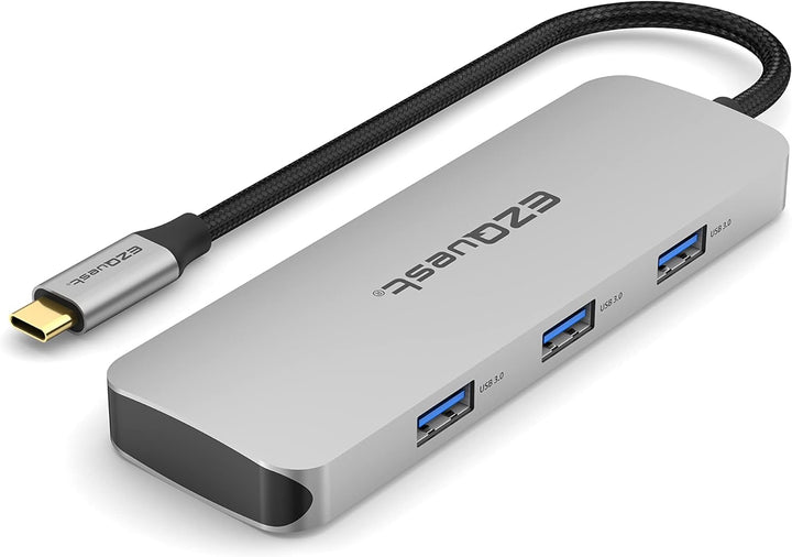 EZQuest USB-C Gen 2 Hub Adapter 7-Anschlüsse – 3X USB-C 10Gbs Gen 2, 3X USB 3.0 5Gbs Ports und 1x US
