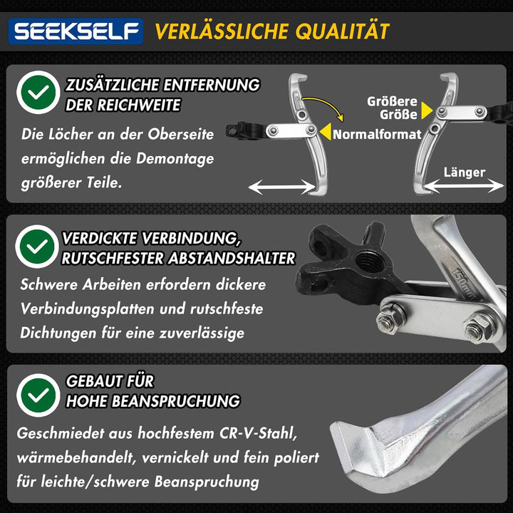 3" 4" 6" 8" Zahnradabzieher-Set, 2-Backen/3-Backen-Lagerabzieher-Kit mit Ratschenschlüssel für den A