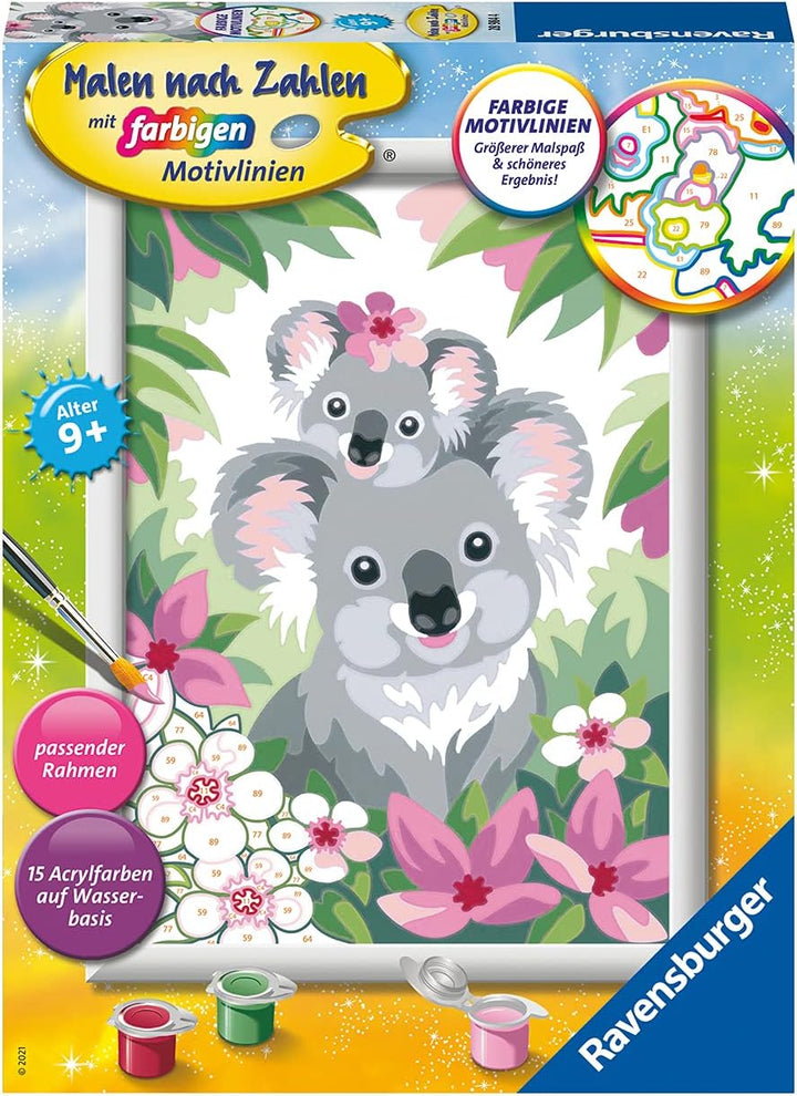 Ravensburger Malen nach Zahlen 20064 - Neugieriges Eichhörnchen - Malen nach Zahlen für Kinder ab 9