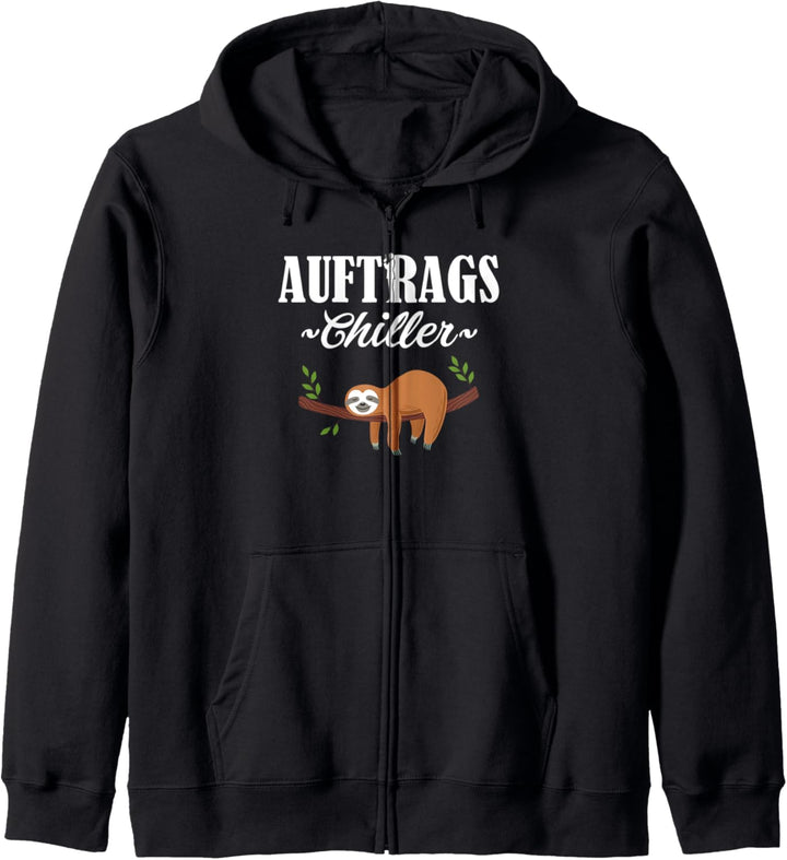 Lustiges Faultier Auftrags Chiller Relax Auftragschiller Kapuzenjacke
