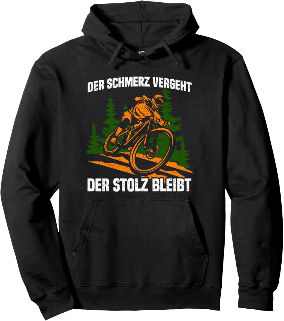 Der Schmerz vergeht - Lustiges Fahrrad Mountainbike MTB Pullover Hoodie
