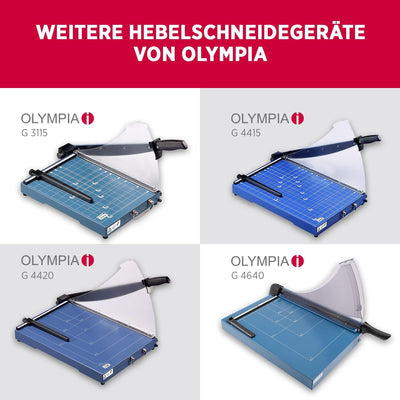 Olympia G 3640 Profi Hebelschneider (DIN A4, 40 Blatt, Schnittschutz, Hochwertige Schneidemaschine a