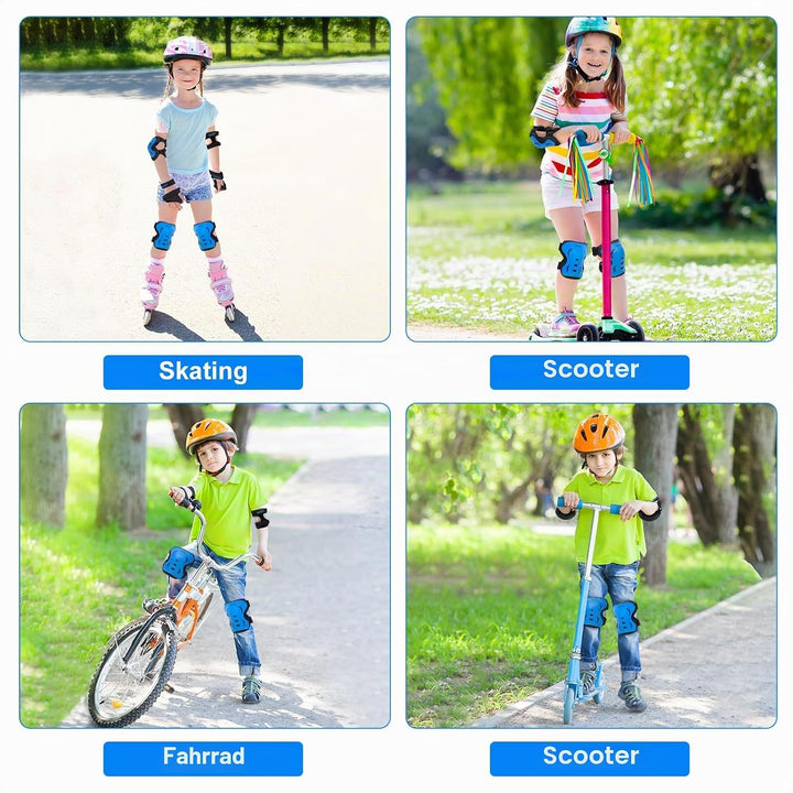 Inkidio Knieschützer für Kinder Schutzausrüstungs-Set mit Knieschonern, Ellbogenschonern Handgelenks