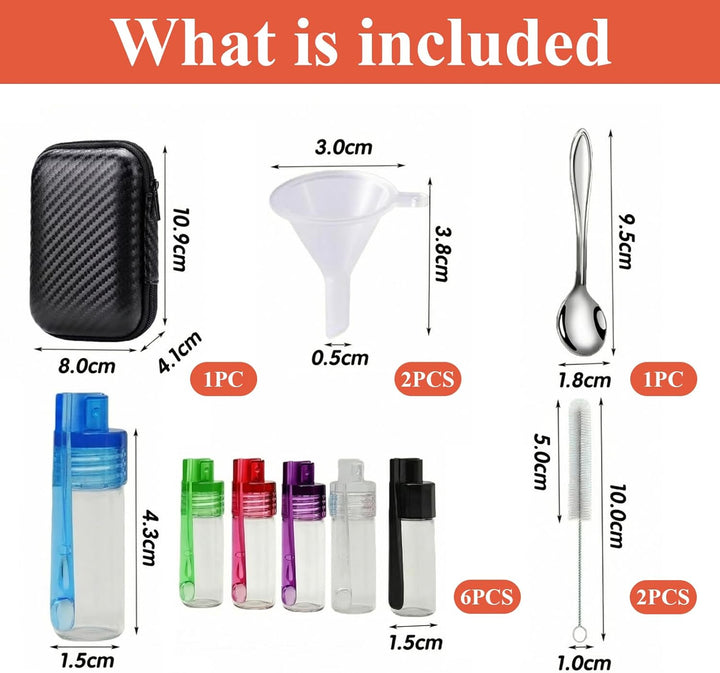 Tragbares Camping Gewürze Set 6er Pack Mini Gewürzstreuer Gewürzglas mit Löffeldeckel Design Auslauf