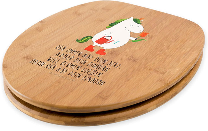 Mr. & Mrs. Panda Motiv WC Sitz Einhorn Gärtner - Geschenk, Toilette, Pegasus, WC-Sitz, Garten, Klobr