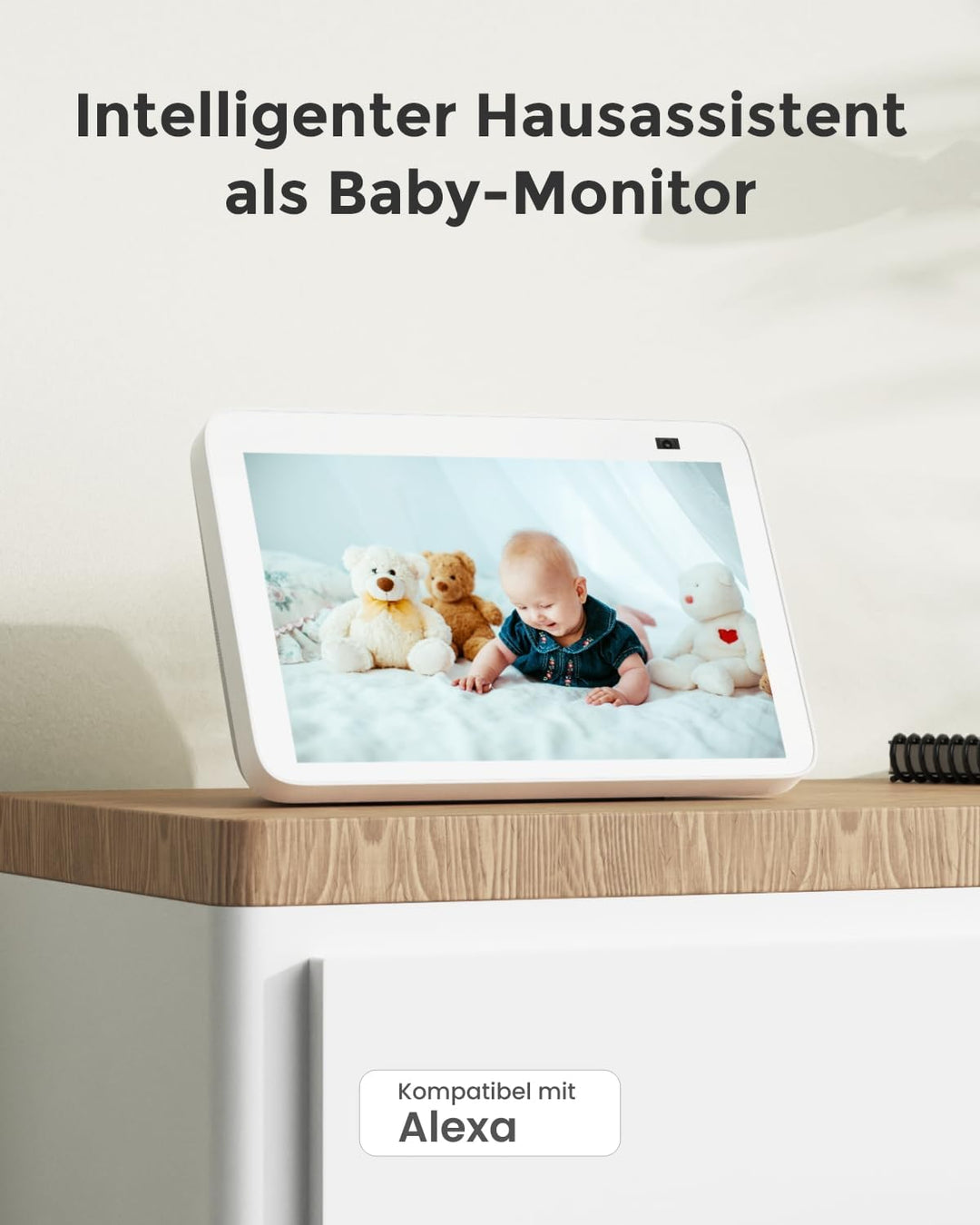 Reolink WLAN Überwachungskamera Innen, 2K 3MP Hund Haustier Kamera Babyphone, 355° Schwenk&50°Neigun
