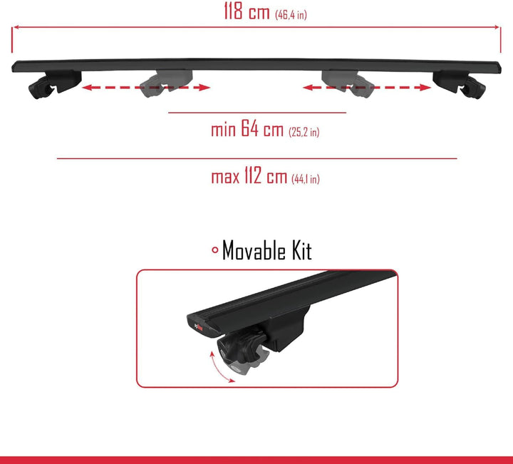 acpar Kompatibel mit VW Passat B8 Variant 2015-2023 Dachträger Hook Gepäckträger Relingträger mit Sc