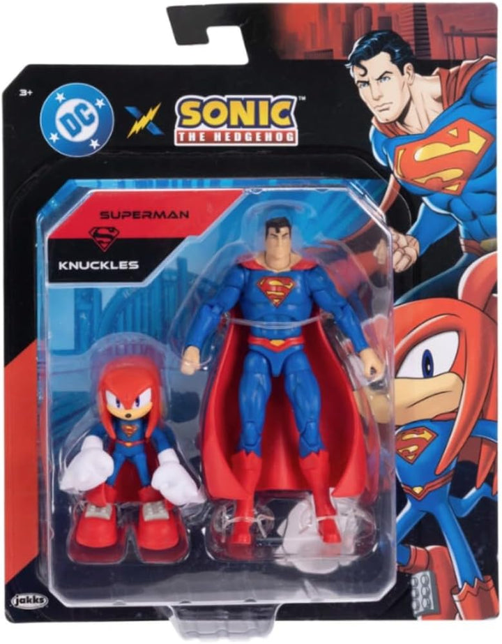 Sonic The Hedgehog DC x Sonic 2.5 Figur Dr. Eggman (Solid) 6,3 Cm Knöchel und 12,7 Cm Superman, 6,3
