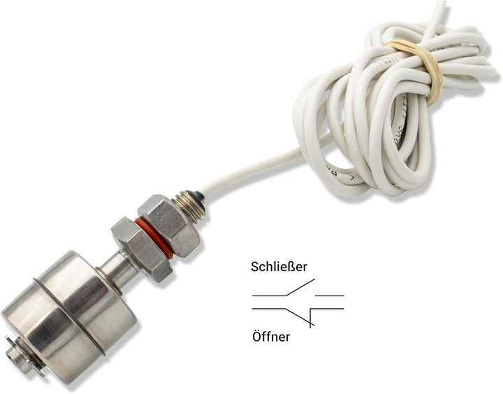 Elektrotechnik Schabus Mini-Schwimmerschalter Edelstahl 2VA Öffner/Umkehrfunktion, 1 Stück, 200941