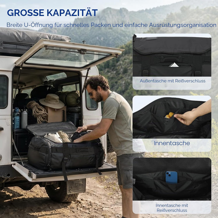 Haimont Sporttasche Herren Reisetasche, Convertible Travel Duffel Sporttaschen mit Schuhfach, grosse
