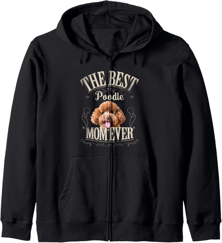 Beste Pudel Mama Aller Lustige Hund Geschenk Frauen Kapuzenjacke