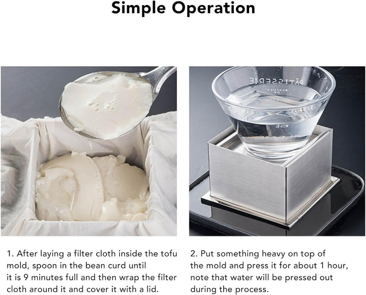 Tofu-Presse, Multifunktional, 304 Edelstahl, DIY, Haushalt, Verstellbar, Tofu-Presse, Leicht zu Rein