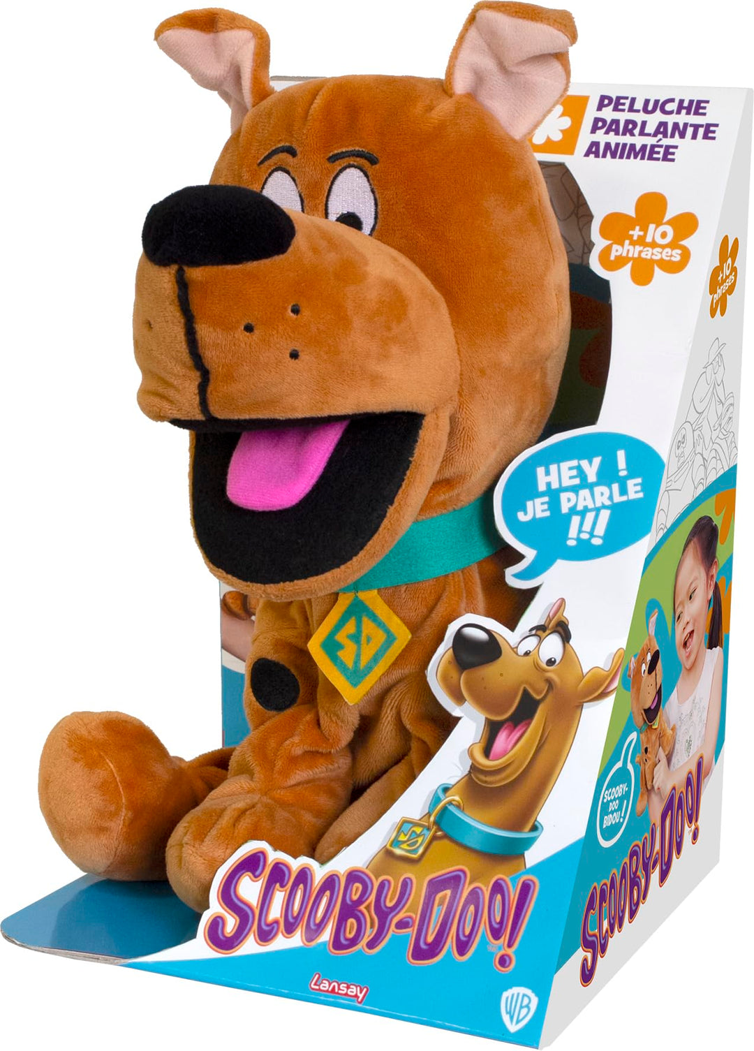 Lansay Scooby DOO! – Plüschtier sprechend – Handpuppe – Elektronische Junior – ab 5 Jahren
