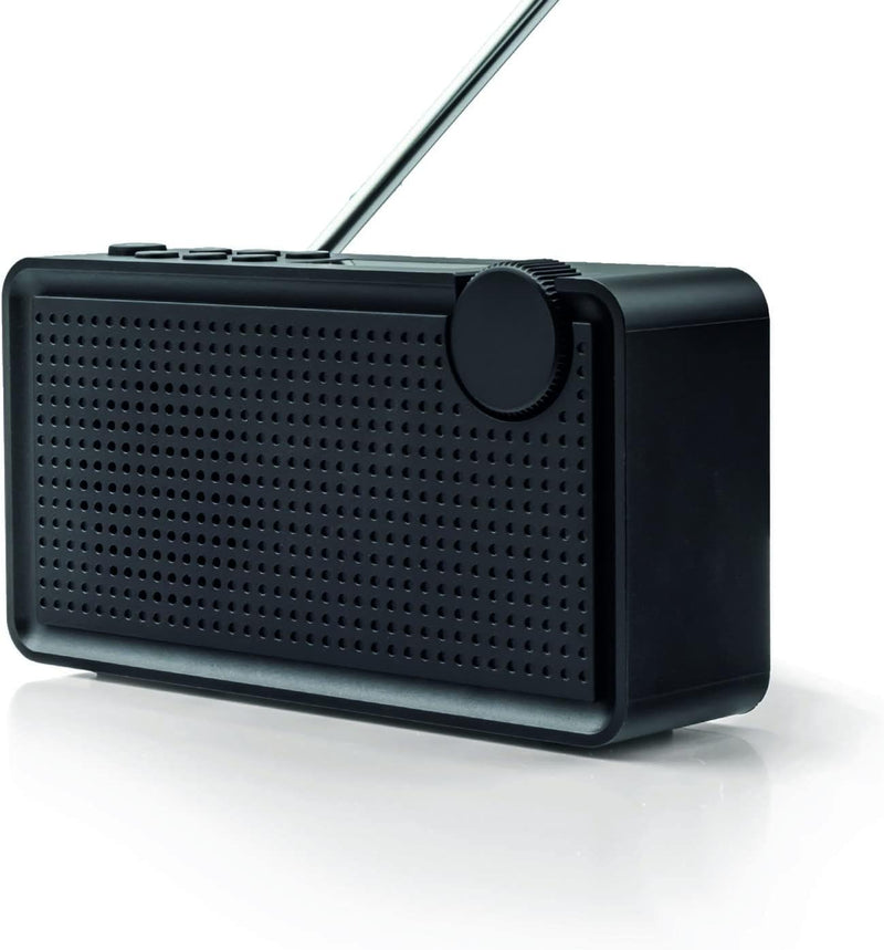 Maxxo PB01 Mini Radio DAB DAB+ und UKW-Radio USB 3,5-mm-Klinke grundig Tragbar Kofferradio eingebaut