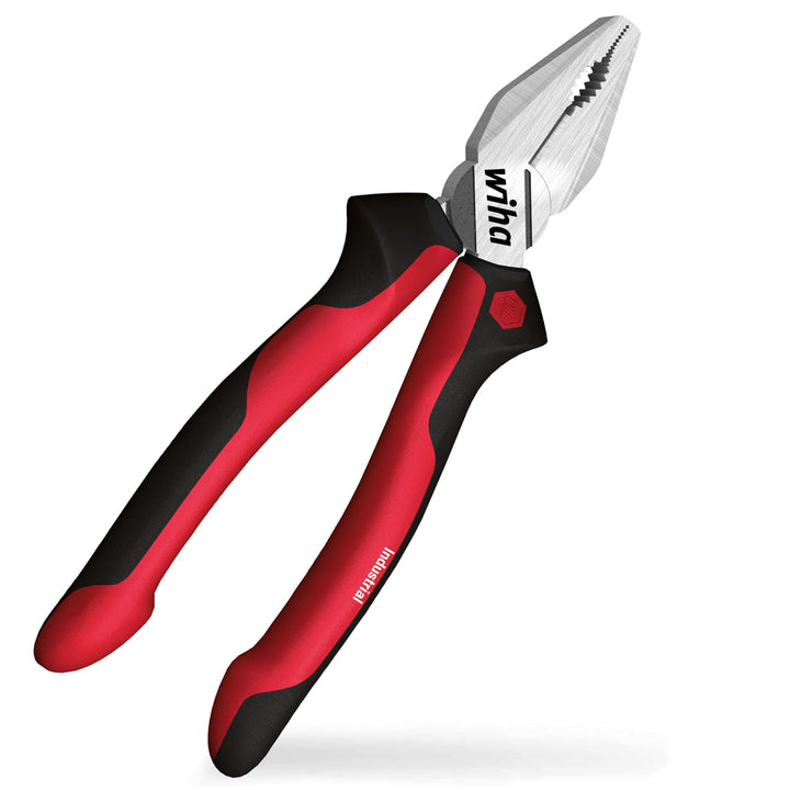 Wiha Kombizange Industrial mit DynamicJoint und OptiGrip I Extra Langer Schneide 180mm I Universelle