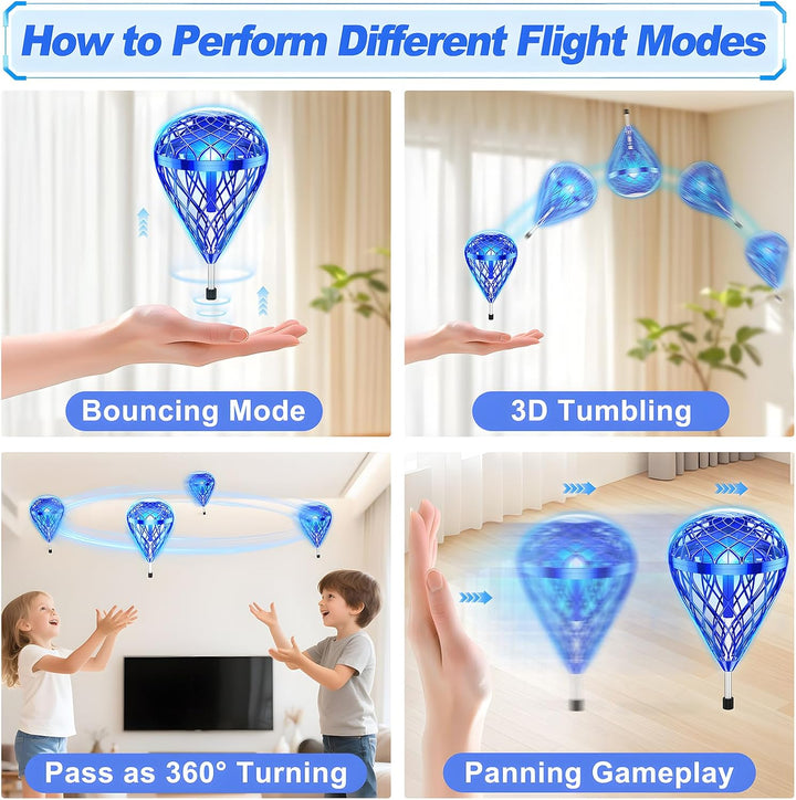 Alyssa Flying Orb Ball Fallschirm Spielzeug, 360 ° Rotating Magic Hover Spinner, Schwebender Ball Co