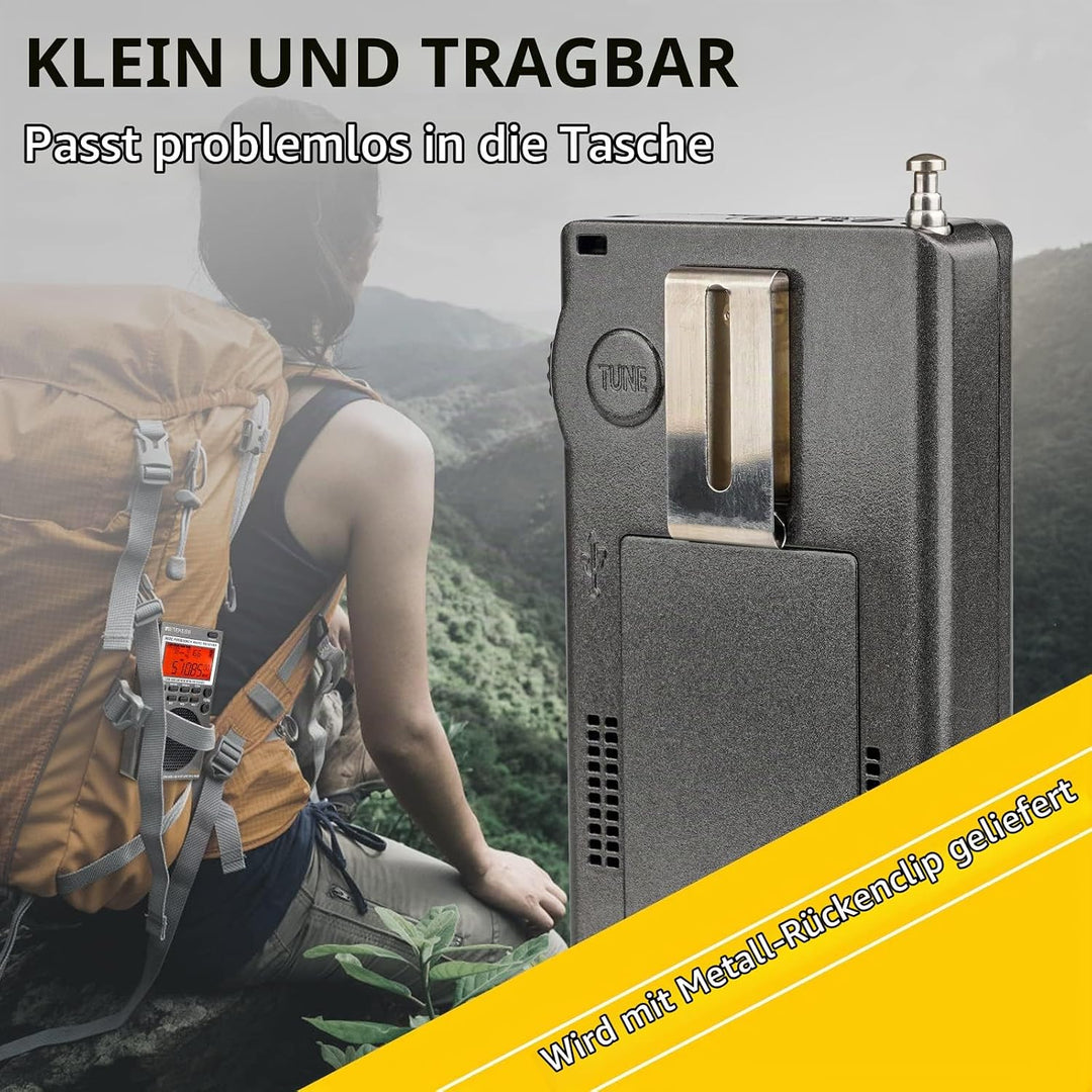 Retekess TR110 Tragbares Digitales Radio,FM MW SW SSB Air Band World Receives Radio,FM Stereo,Sleep