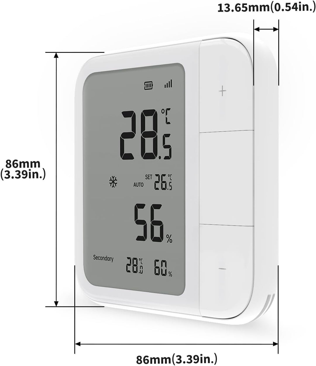 Aqara Thread/Zigbee Raumthermostat W100, Temperatur & Luftfeuchtigkeit Überwachung, Wireless, Fernst