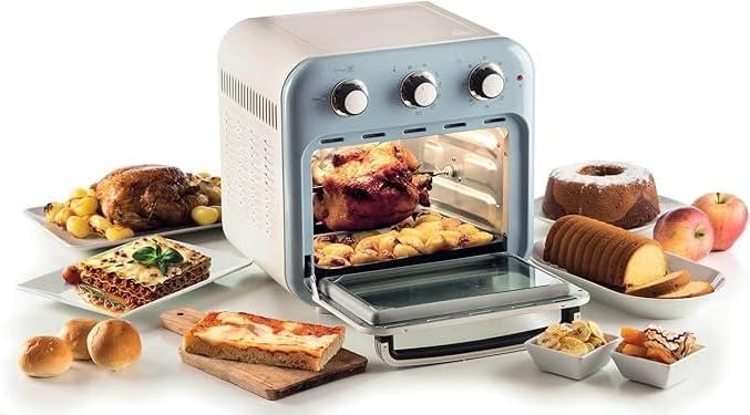 Ariete 4632 Vintage Heissluftfritteuse und Backofen, 1400 W, 2in1, 16 l Fassungsvermögen, inklusive