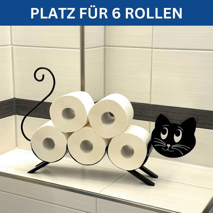 DanDiBo Toilettenpapierhalter Stehend Katze Klopapierhalter 96622 WC Rollenhalter Freistehend WC Pap