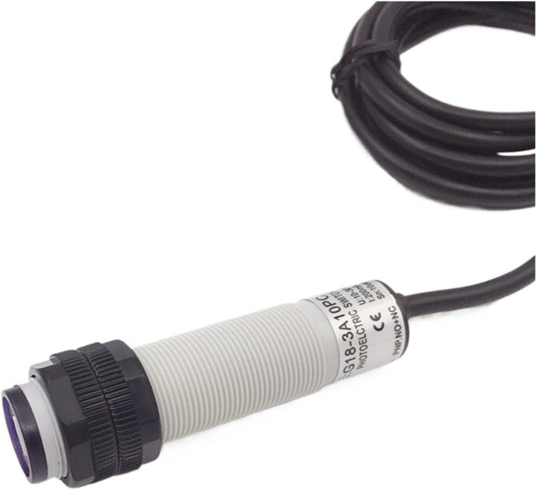 M18 Diffuse Type Photoelectric Switch M18 PNP NO+NC Wires Open Infrared Photocell Sensor with Mirror